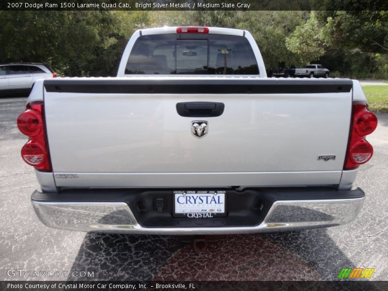 Bright Silver Metallic / Medium Slate Gray 2007 Dodge Ram 1500 Laramie Quad Cab