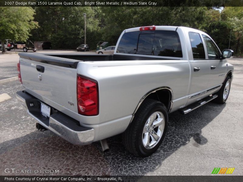 Bright Silver Metallic / Medium Slate Gray 2007 Dodge Ram 1500 Laramie Quad Cab