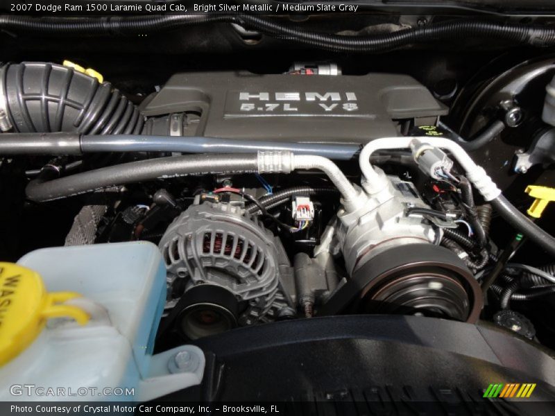 Bright Silver Metallic / Medium Slate Gray 2007 Dodge Ram 1500 Laramie Quad Cab
