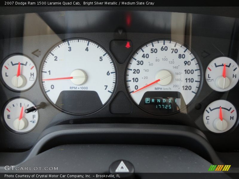 Bright Silver Metallic / Medium Slate Gray 2007 Dodge Ram 1500 Laramie Quad Cab