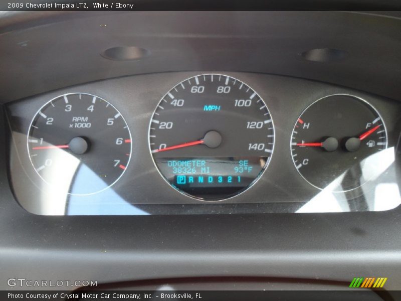 White / Ebony 2009 Chevrolet Impala LTZ