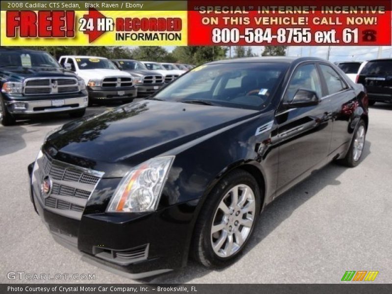 Black Raven / Ebony 2008 Cadillac CTS Sedan