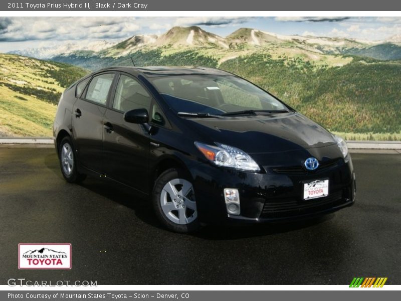Black / Dark Gray 2011 Toyota Prius Hybrid III