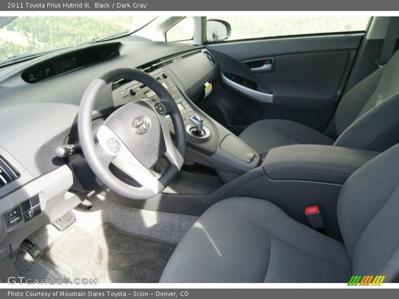 Black / Dark Gray 2011 Toyota Prius Hybrid III