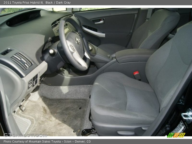 Black / Dark Gray 2011 Toyota Prius Hybrid III