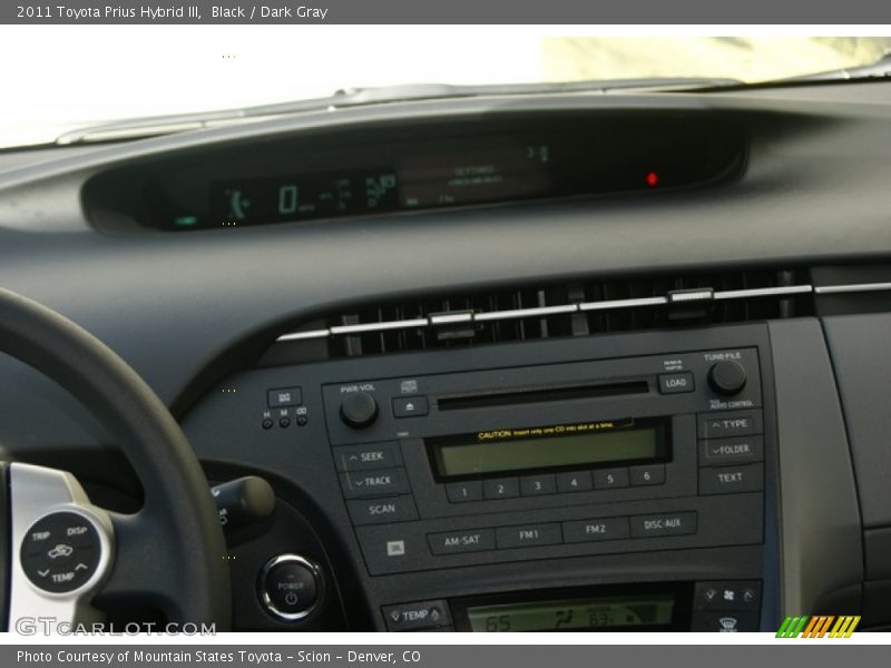 Black / Dark Gray 2011 Toyota Prius Hybrid III