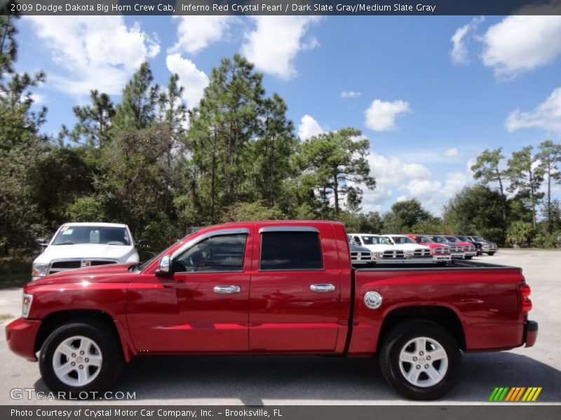 Inferno Red Crystal Pearl / Dark Slate Gray/Medium Slate Gray 2009 Dodge Dakota Big Horn Crew Cab