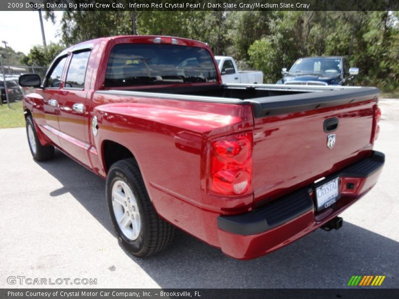 Inferno Red Crystal Pearl / Dark Slate Gray/Medium Slate Gray 2009 Dodge Dakota Big Horn Crew Cab
