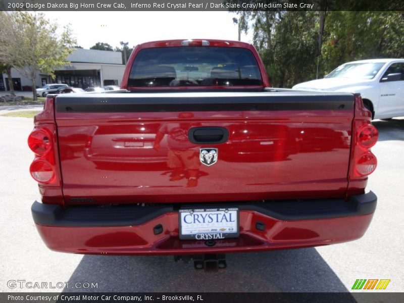 Inferno Red Crystal Pearl / Dark Slate Gray/Medium Slate Gray 2009 Dodge Dakota Big Horn Crew Cab