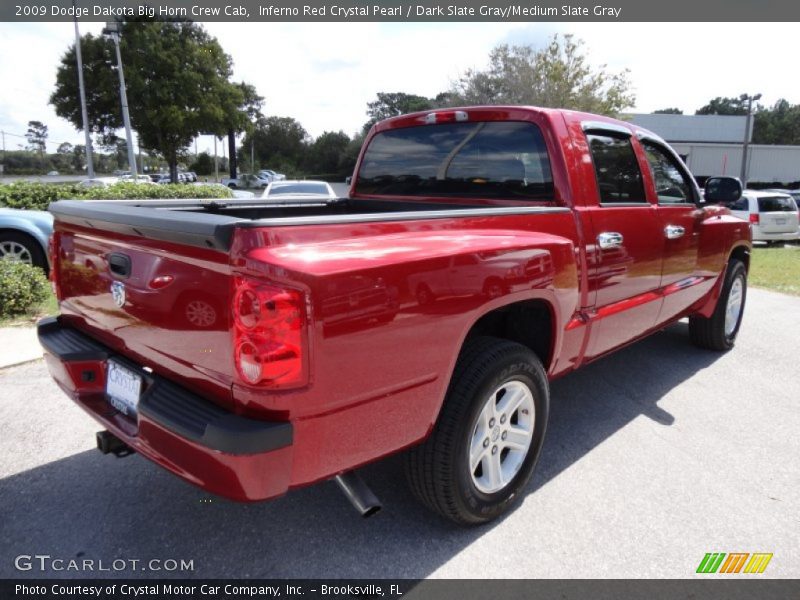 Inferno Red Crystal Pearl / Dark Slate Gray/Medium Slate Gray 2009 Dodge Dakota Big Horn Crew Cab