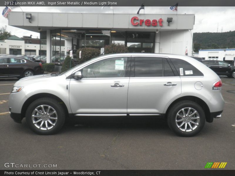 Ingot Silver Metallic / Medium Light Stone 2012 Lincoln MKX AWD