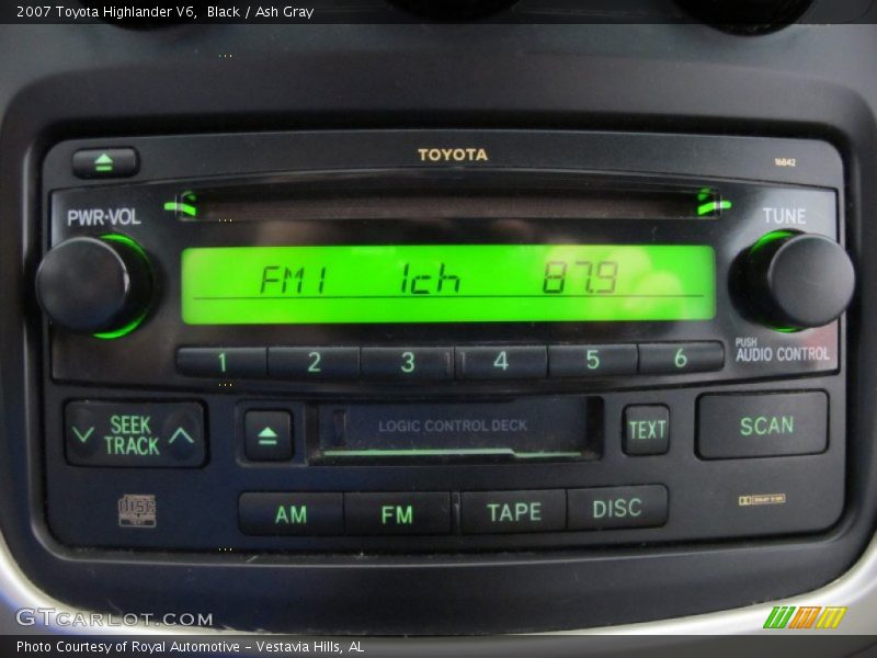 Black / Ash Gray 2007 Toyota Highlander V6