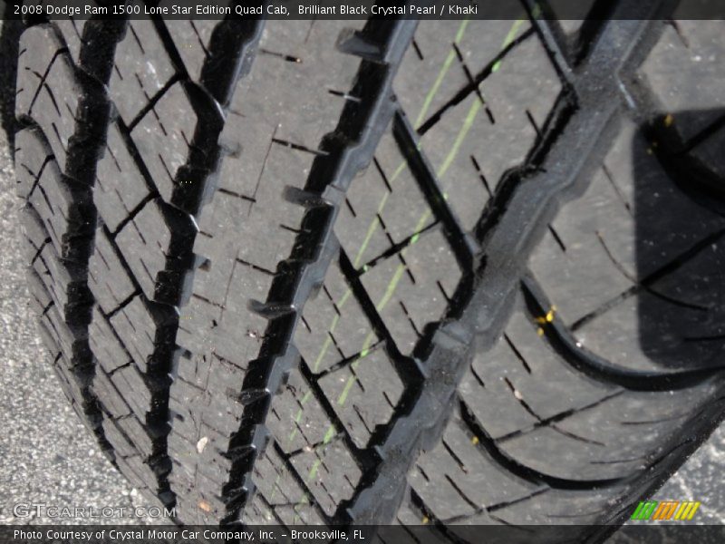Brilliant Black Crystal Pearl / Khaki 2008 Dodge Ram 1500 Lone Star Edition Quad Cab