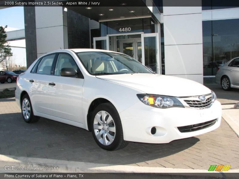 Aspen White / Ivory 2008 Subaru Impreza 2.5i Sedan