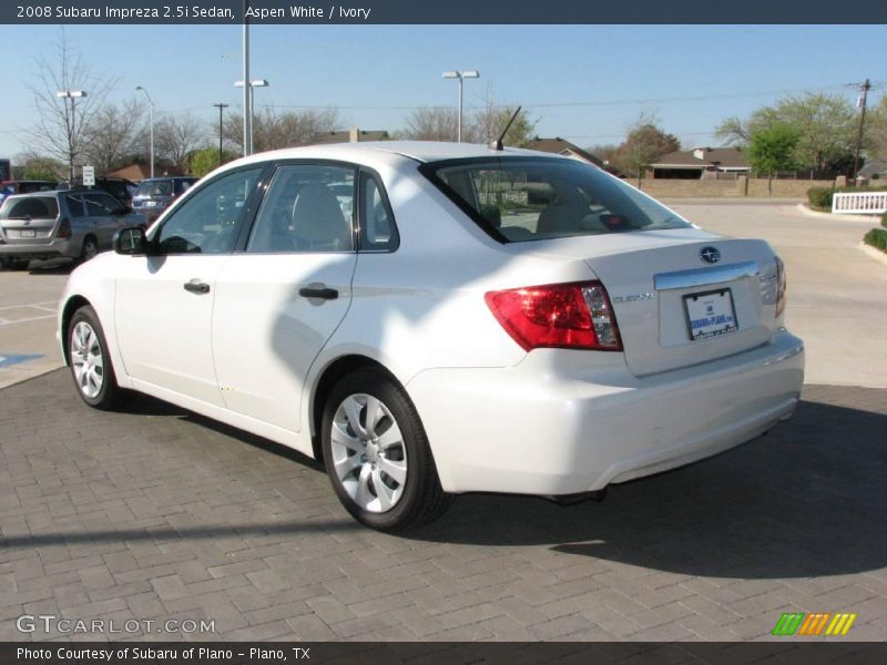 Aspen White / Ivory 2008 Subaru Impreza 2.5i Sedan