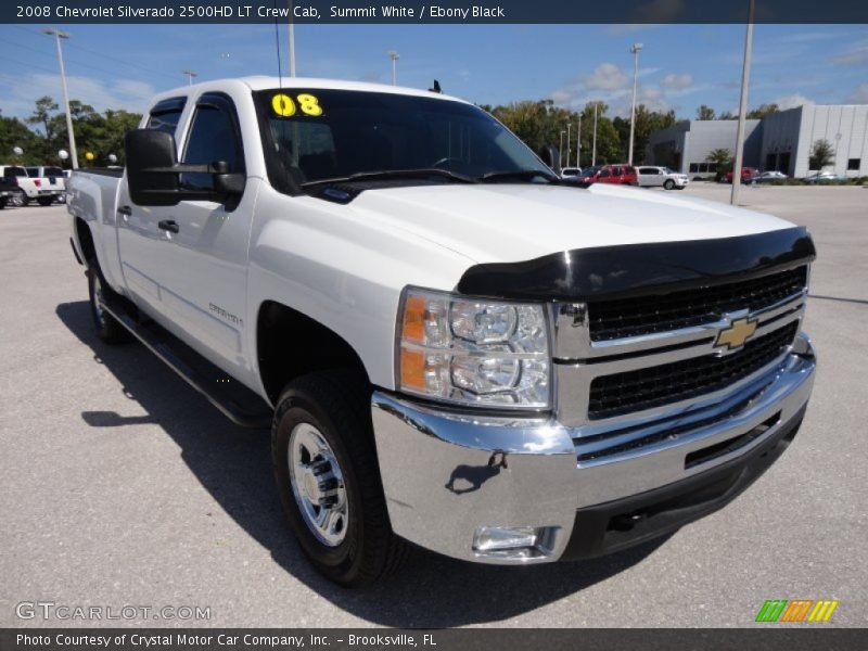 Summit White / Ebony Black 2008 Chevrolet Silverado 2500HD LT Crew Cab
