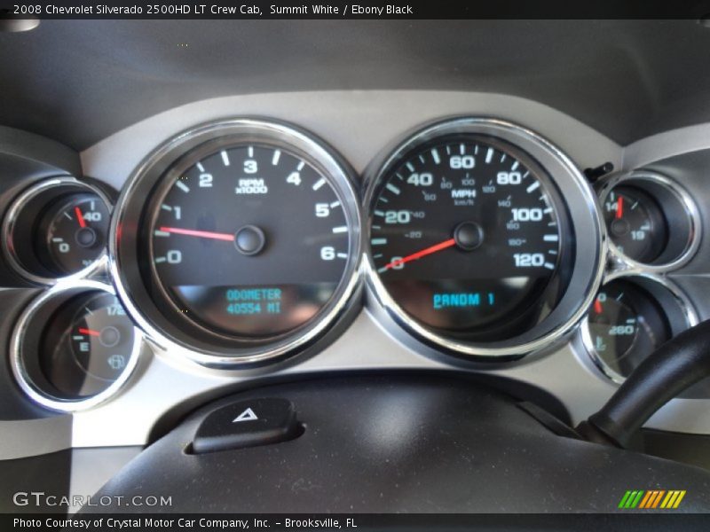 Summit White / Ebony Black 2008 Chevrolet Silverado 2500HD LT Crew Cab