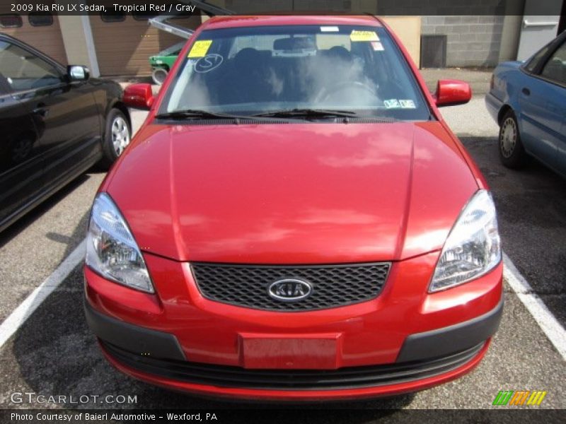 Tropical Red / Gray 2009 Kia Rio LX Sedan