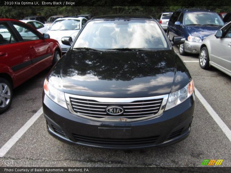 Ebony Black / Beige 2010 Kia Optima LX