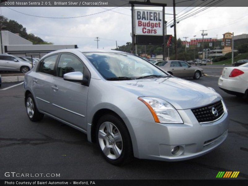 Brilliant Silver / Charcoal/Steel 2008 Nissan Sentra 2.0 S