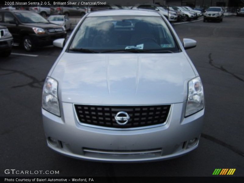 Brilliant Silver / Charcoal/Steel 2008 Nissan Sentra 2.0 S