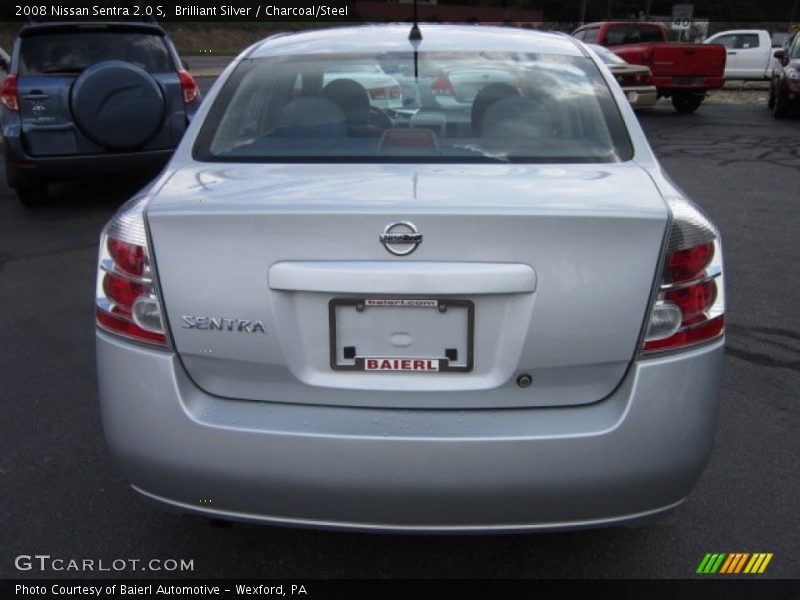 Brilliant Silver / Charcoal/Steel 2008 Nissan Sentra 2.0 S