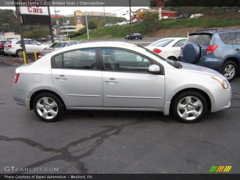 Brilliant Silver / Charcoal/Steel 2008 Nissan Sentra 2.0 S