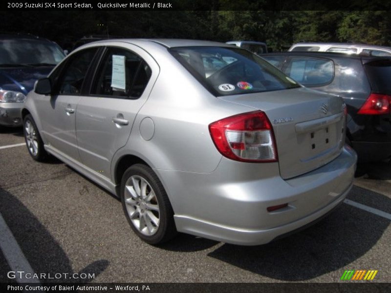 Quicksilver Metallic / Black 2009 Suzuki SX4 Sport Sedan