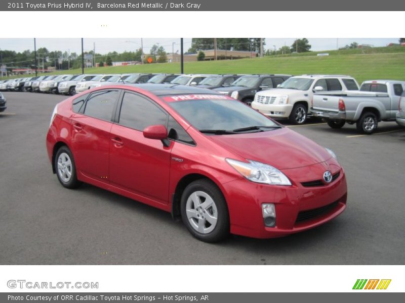 Barcelona Red Metallic / Dark Gray 2011 Toyota Prius Hybrid IV