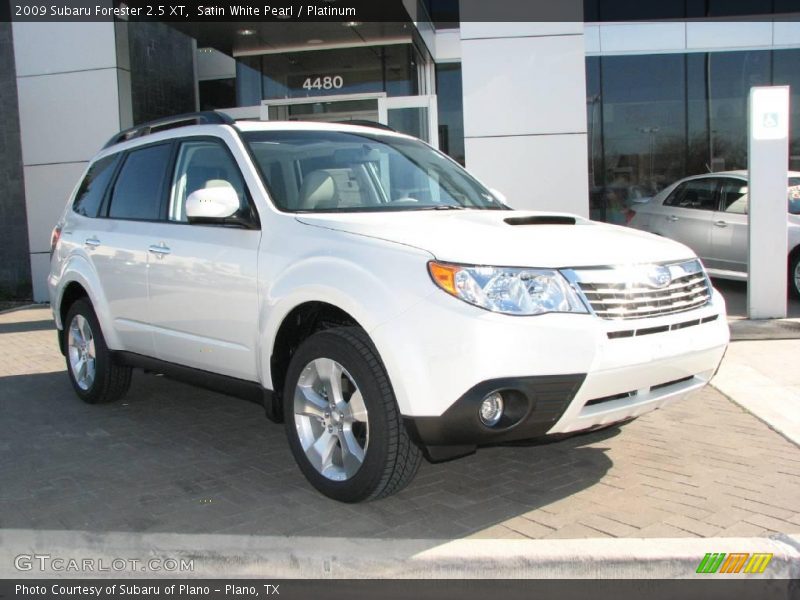 Satin White Pearl / Platinum 2009 Subaru Forester 2.5 XT