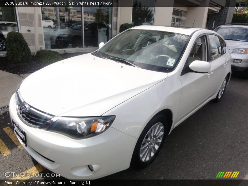 Satin White Pearl / Ivory 2008 Subaru Impreza 2.5i Wagon
