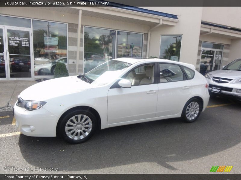 Satin White Pearl / Ivory 2008 Subaru Impreza 2.5i Wagon