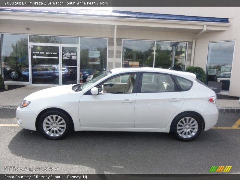 Satin White Pearl / Ivory 2008 Subaru Impreza 2.5i Wagon