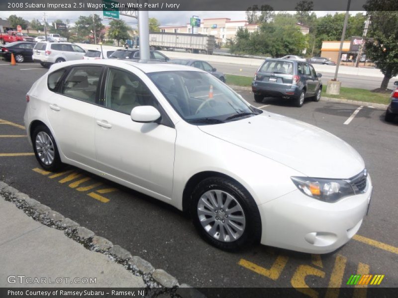 Satin White Pearl / Ivory 2008 Subaru Impreza 2.5i Wagon