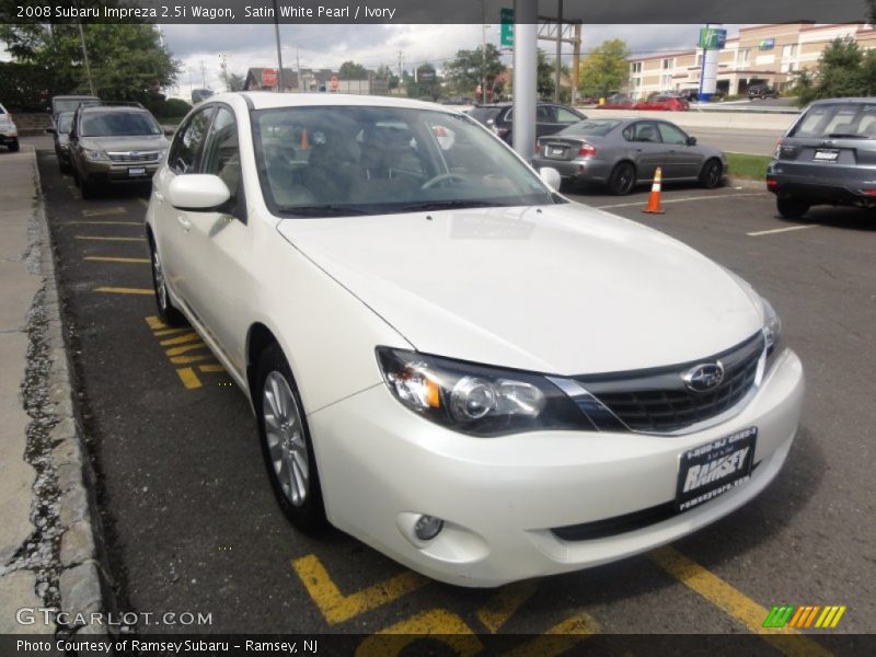 Satin White Pearl / Ivory 2008 Subaru Impreza 2.5i Wagon