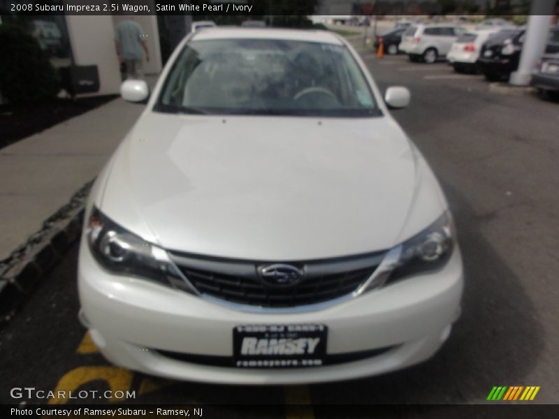 Satin White Pearl / Ivory 2008 Subaru Impreza 2.5i Wagon