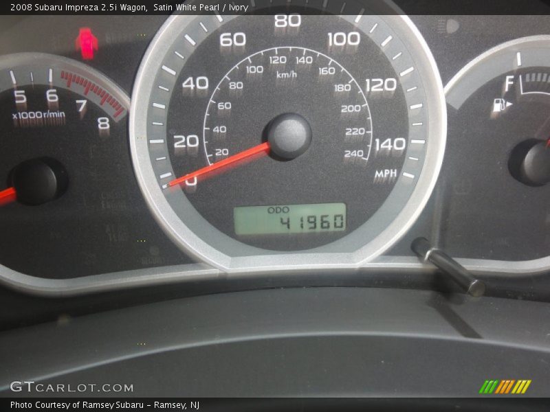 Satin White Pearl / Ivory 2008 Subaru Impreza 2.5i Wagon