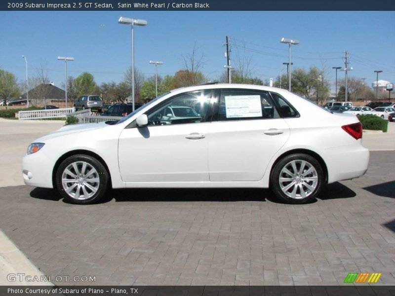 Satin White Pearl / Carbon Black 2009 Subaru Impreza 2.5 GT Sedan