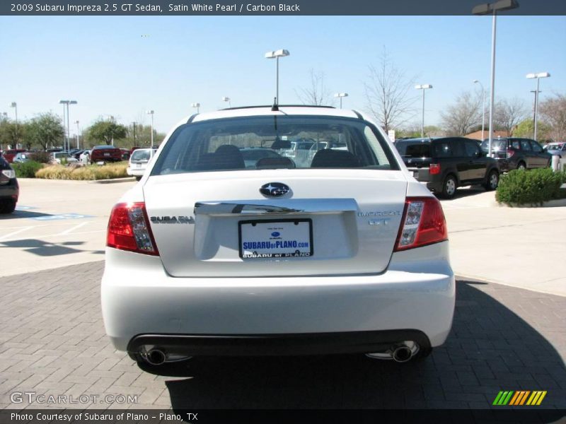 Satin White Pearl / Carbon Black 2009 Subaru Impreza 2.5 GT Sedan