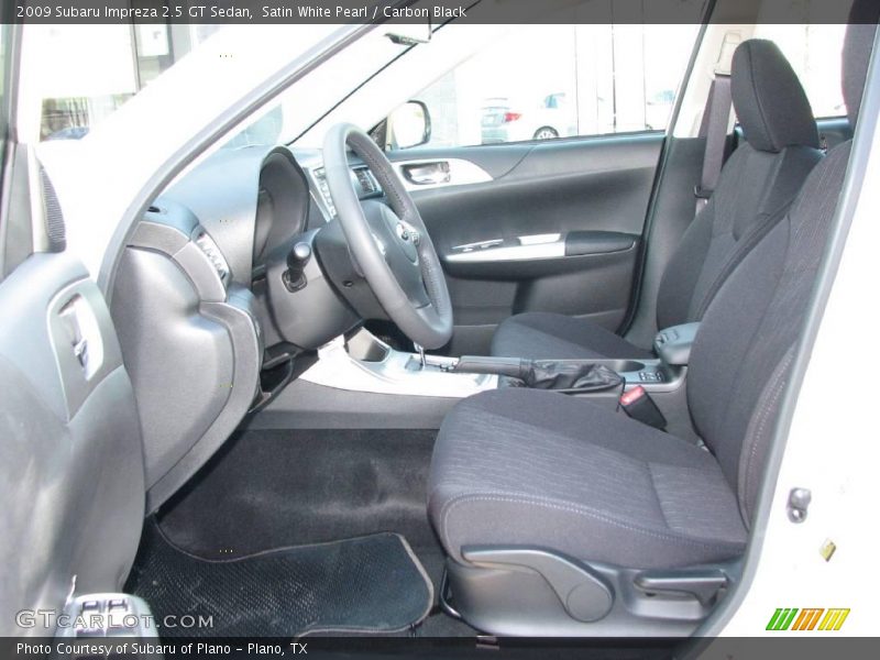 Satin White Pearl / Carbon Black 2009 Subaru Impreza 2.5 GT Sedan