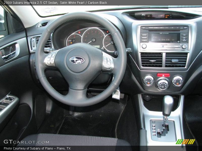 Satin White Pearl / Carbon Black 2009 Subaru Impreza 2.5 GT Sedan