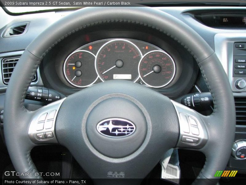 Satin White Pearl / Carbon Black 2009 Subaru Impreza 2.5 GT Sedan