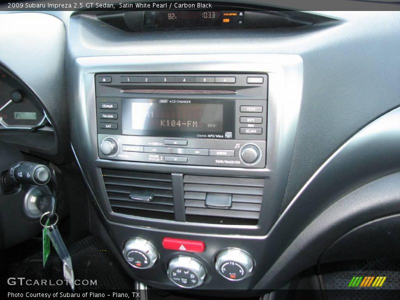 Satin White Pearl / Carbon Black 2009 Subaru Impreza 2.5 GT Sedan