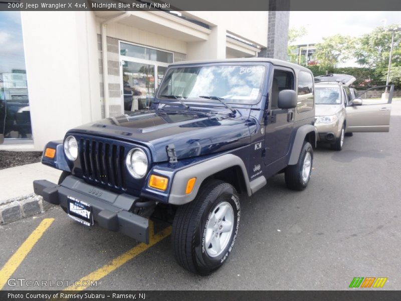 Midnight Blue Pearl / Khaki 2006 Jeep Wrangler X 4x4