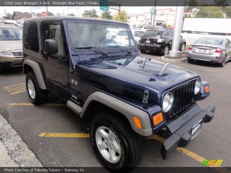 Midnight Blue Pearl / Khaki 2006 Jeep Wrangler X 4x4