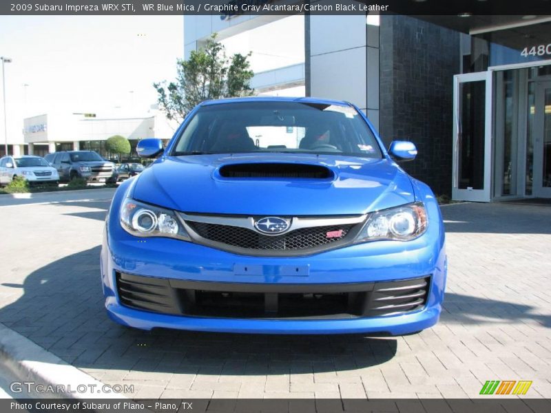 WR Blue Mica / Graphite Gray Alcantara/Carbon Black Leather 2009 Subaru Impreza WRX STi