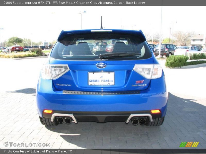 WR Blue Mica / Graphite Gray Alcantara/Carbon Black Leather 2009 Subaru Impreza WRX STi