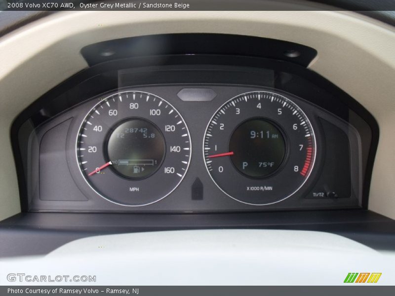 Oyster Grey Metallic / Sandstone Beige 2008 Volvo XC70 AWD
