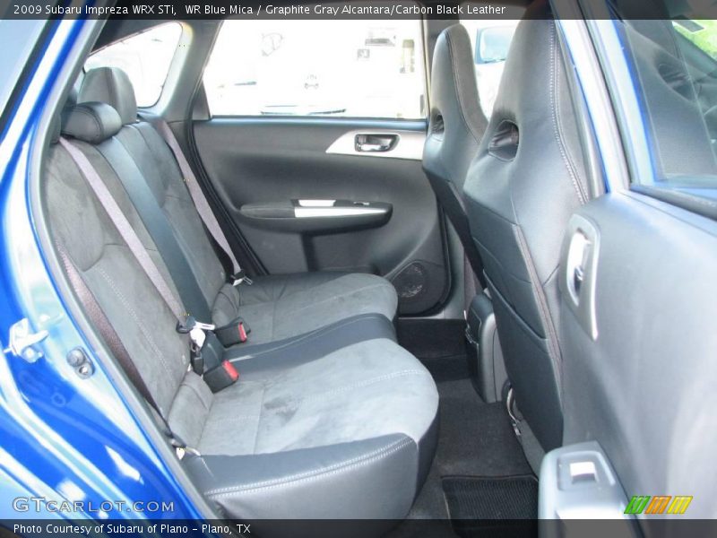 WR Blue Mica / Graphite Gray Alcantara/Carbon Black Leather 2009 Subaru Impreza WRX STi
