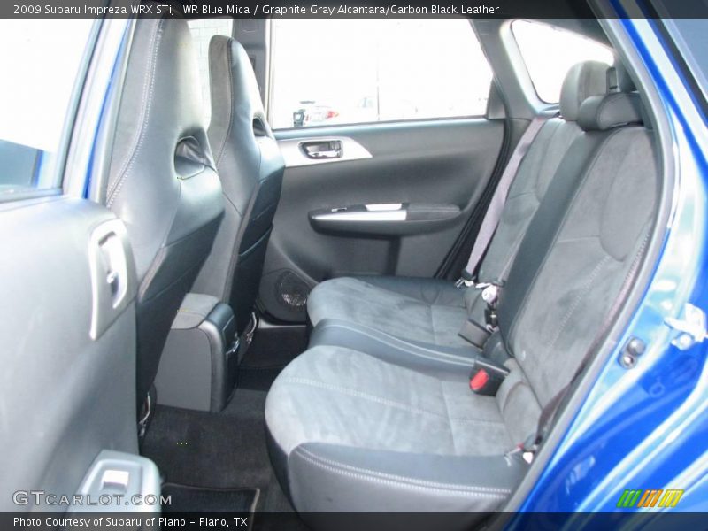 WR Blue Mica / Graphite Gray Alcantara/Carbon Black Leather 2009 Subaru Impreza WRX STi